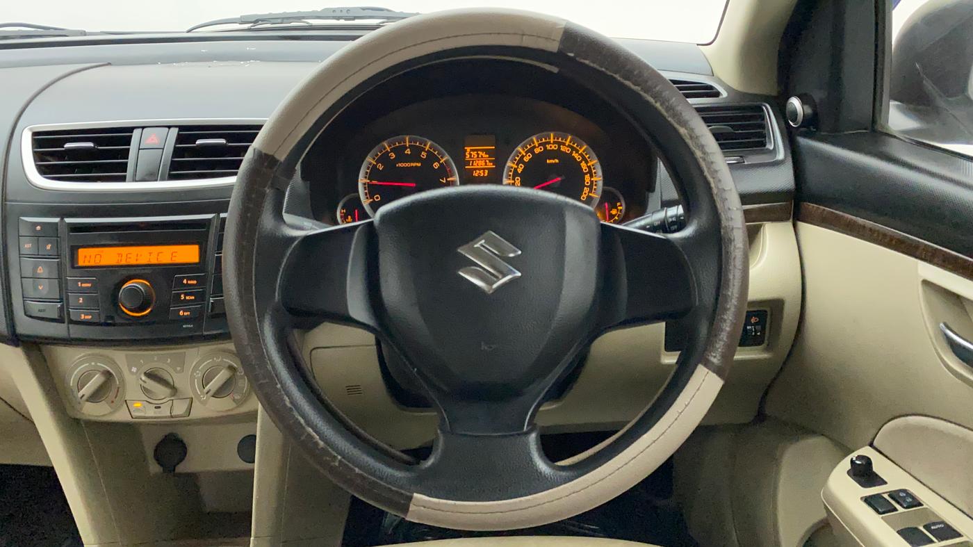2014 Maruti Swift Dzire VXI, Petrol, Manual, 1,12,866 km, Steering Wheel Close Up