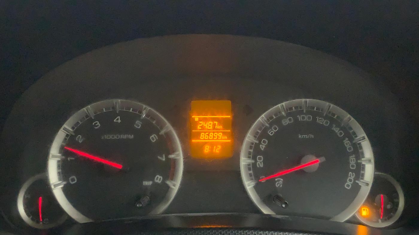 2012 Maruti Swift VXI, CNG, Manual, 86,899 km, Odometer Image