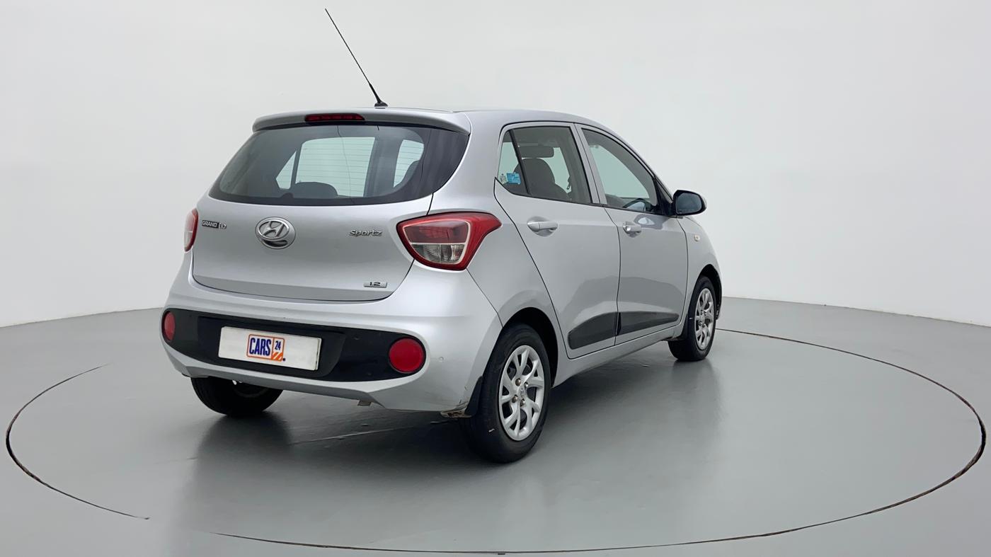 2017 Hyundai Grand i10 SPORTZ 1.2 KAPPA VTVT, Petrol, Manual, 92,995 km, Right Back Diagonal