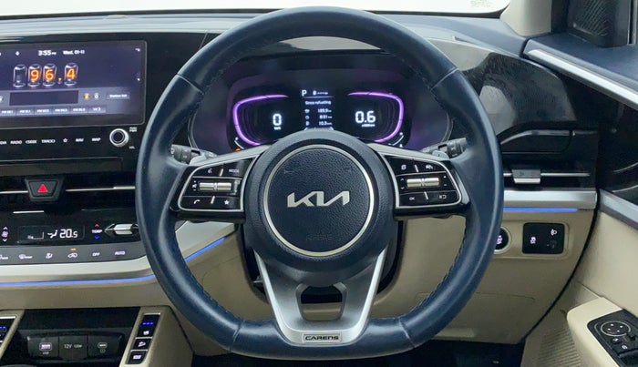 2022 KIA CARENS LUXURY PLUS 1.4 PETROL DCT 7 STR, Petrol, Automatic, 8,965 km, Steering Wheel Close Up