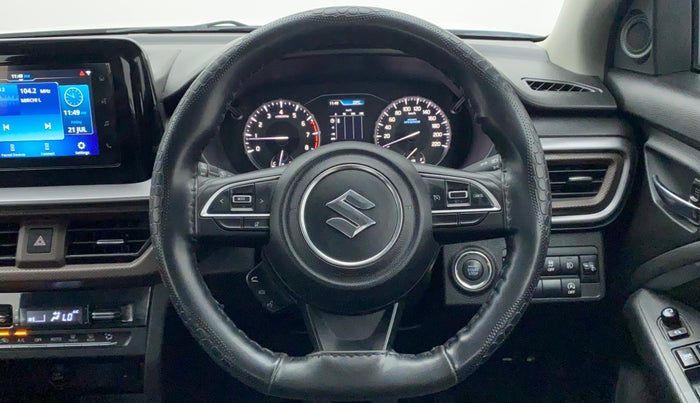 2022 Maruti BREZZA ZXI SMART HYBRID , Petrol, Manual, 7,561 km, Steering Wheel Close Up