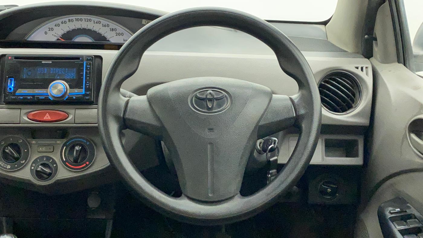 2011 Toyota Etios G, Petrol, Manual, 76,474 km, Steering Wheel Close Up