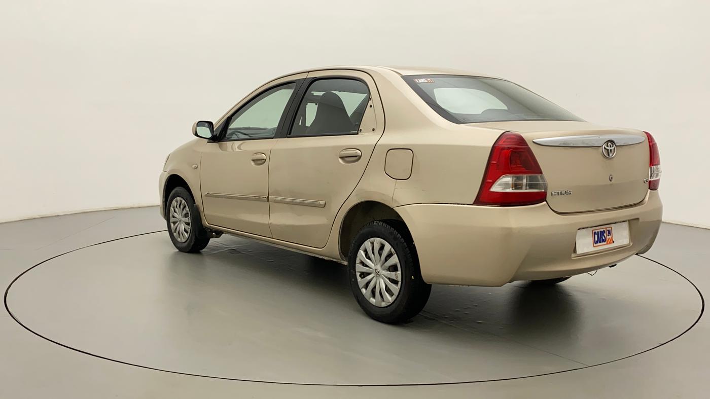 2011 Toyota Etios G, Petrol, Manual, 76,474 km, Left Back Diagonal