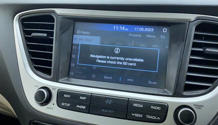 2018 Hyundai Verna 1.6 CRDI SX + AT, Diesel, Automatic, 97,553 km, Infotainment system - GPS Card not working/missing