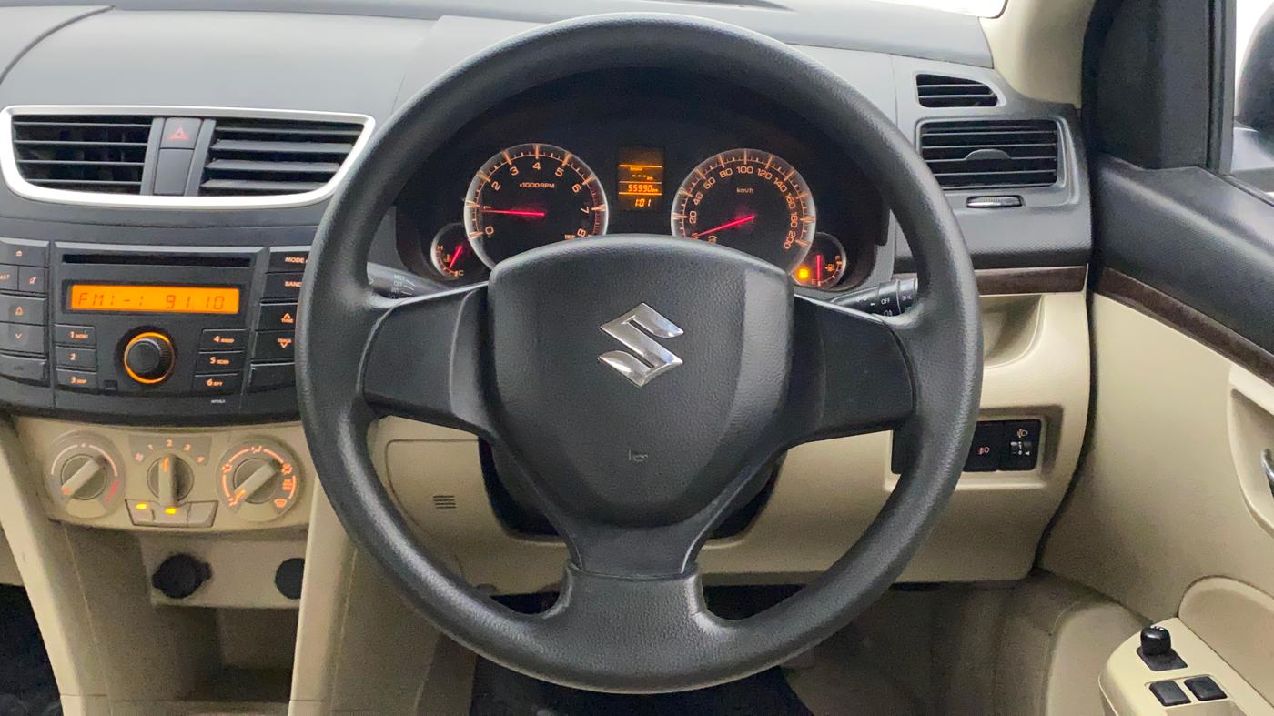 2014 Maruti Swift Dzire VXI, Petrol, Manual, 55,989 km, Steering Wheel Close Up
