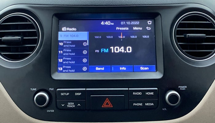 2019 Hyundai Grand i10 SPORTZ 1.2 KAPPA VTVT, Petrol, Manual, 23,279 km, Infotainment System