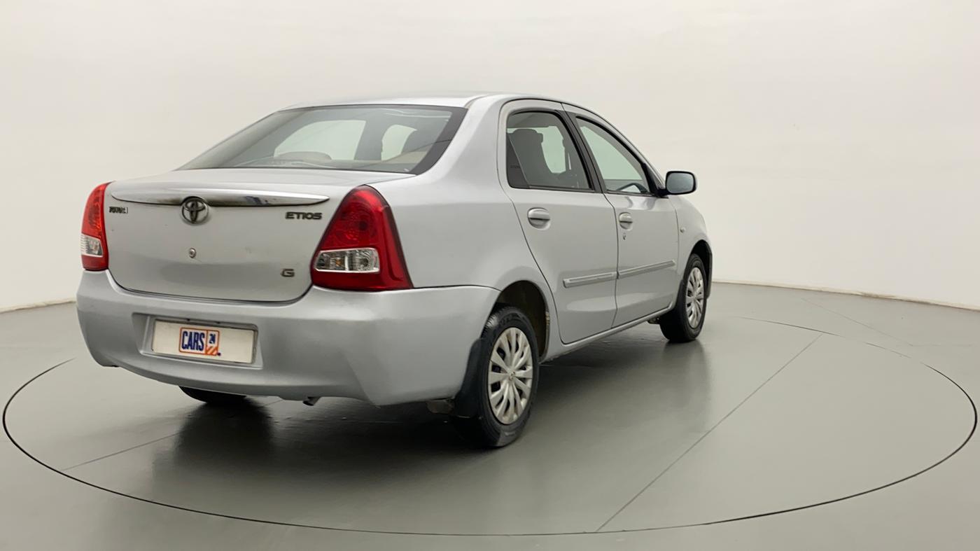 2011 Toyota Etios G, Petrol, Manual, 73,409 km, Right Back Diagonal