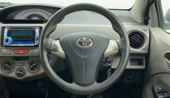2011 Toyota Etios G, Petrol, Manual, 73,409 km, Steering Wheel Close Up