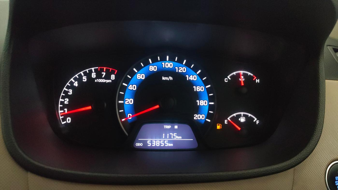 2014 Hyundai Xcent SX 1.2 (O), Petrol, Manual, 53,829 km, Odometer Image