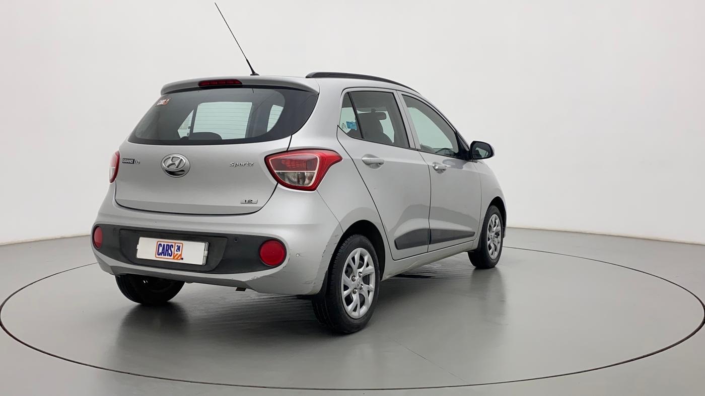 2017 Hyundai Grand i10 SPORTZ (O) 1.2 KAPPA VTVT, Petrol, Manual, 48,144 km, Right Back Diagonal