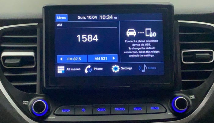 2020 Hyundai Verna SX 1.5 VTVT IVT, Petrol, Automatic, 10,815 km, Infotainment System