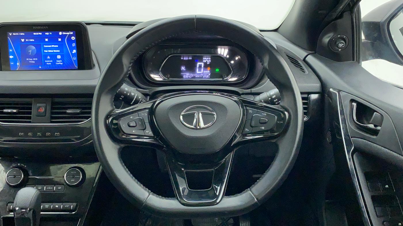 2022 Tata NEXON XZA PLUS (HS) PETROL DARK EDITION, Petrol, Automatic, 10,353 km, Steering Wheel Close Up