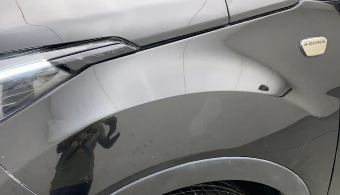 2022 Tata NEXON XZA PLUS (HS) PETROL DARK EDITION, Petrol, Automatic, 10,353 km, Left fender - Minor scratches