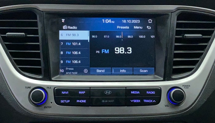 2018 Hyundai Verna 1.6 CRDI SX, Diesel, Manual, 1,02,652 km, Infotainment System