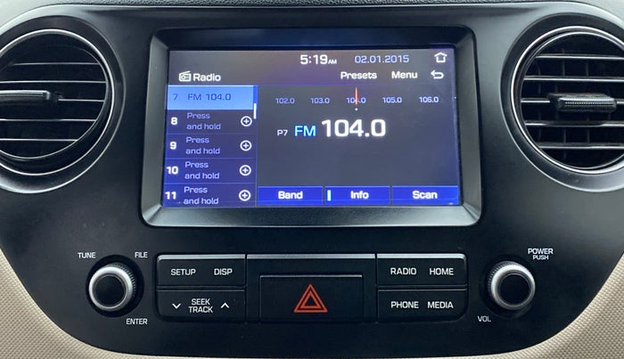 2018 Hyundai Grand i10 SPORTZ 1.2 KAPPA VTVT, Petrol, Manual, 67,181 km, Infotainment System