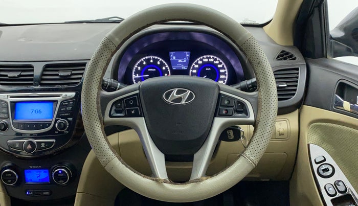2014 Hyundai Verna FLUIDIC 1.6 VTVT SX, CNG, Manual, 79,988 km, Steering Wheel Close Up