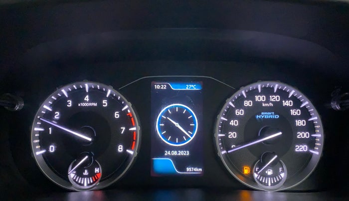2022 Maruti BREZZA ZXI SMART HYBRID DUAL TONE, Petrol, Manual, 9,574 km, Odometer Image