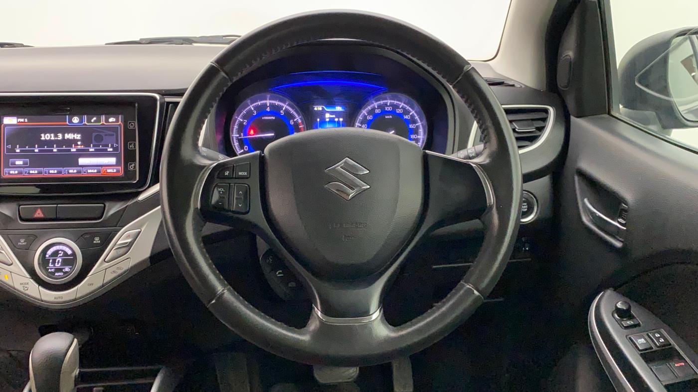 2017 Maruti Baleno ALPHA CVT PETROL 1.2, Petrol, Automatic, 44,469 km, Steering Wheel Close Up