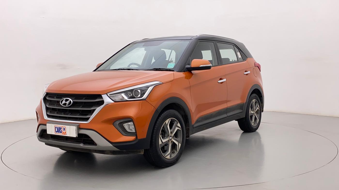 2018 Hyundai Creta SX 1.6 PETROL DUAL TONE, Petrol, Manual, 27,857 km, Left Front Diagonal