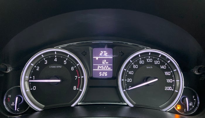 2017 Maruti Ciaz ALPHA 1.4 PETROL, Petrol, Manual, 34,522 km, Odometer Image