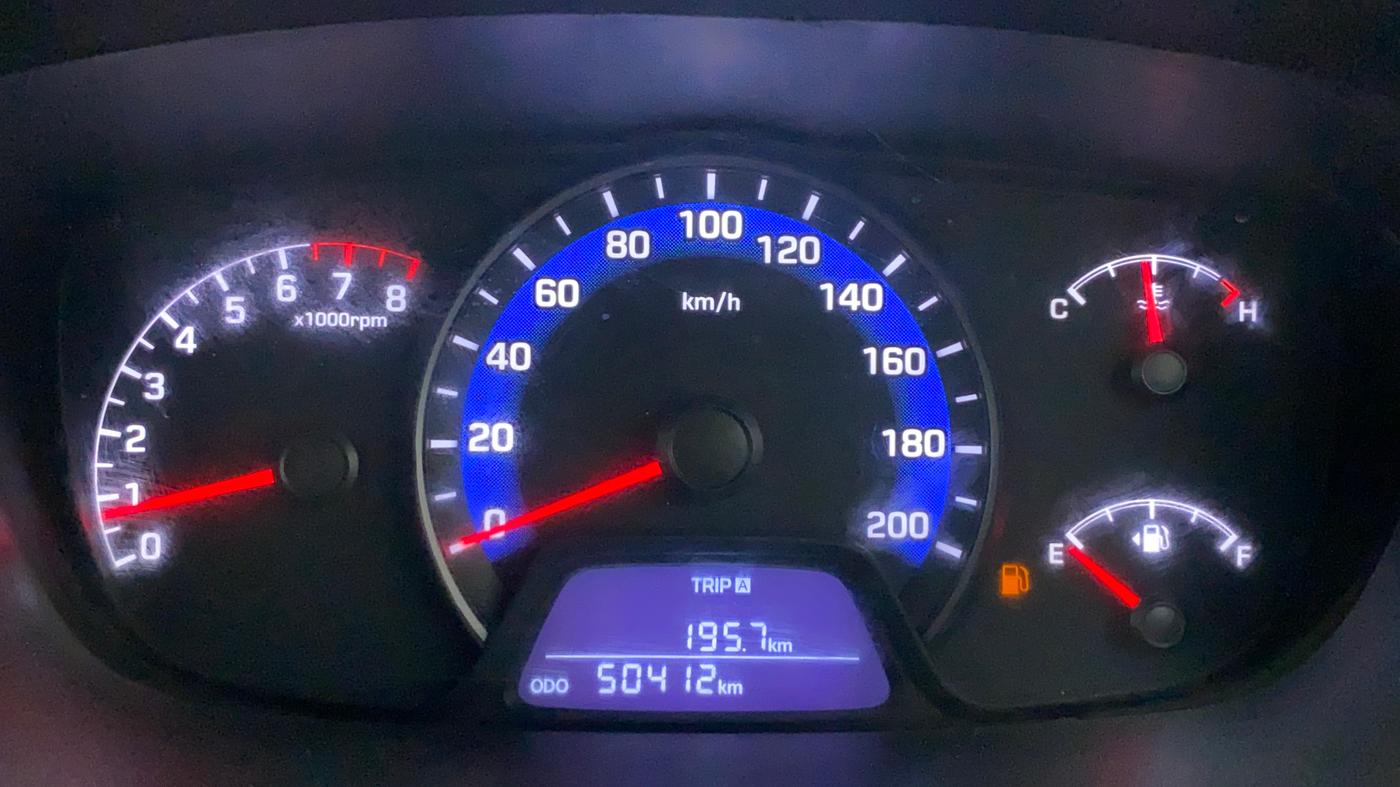 2014 Hyundai Xcent SX 1.2 (O), Petrol, Manual, 50,411 km, Odometer Image