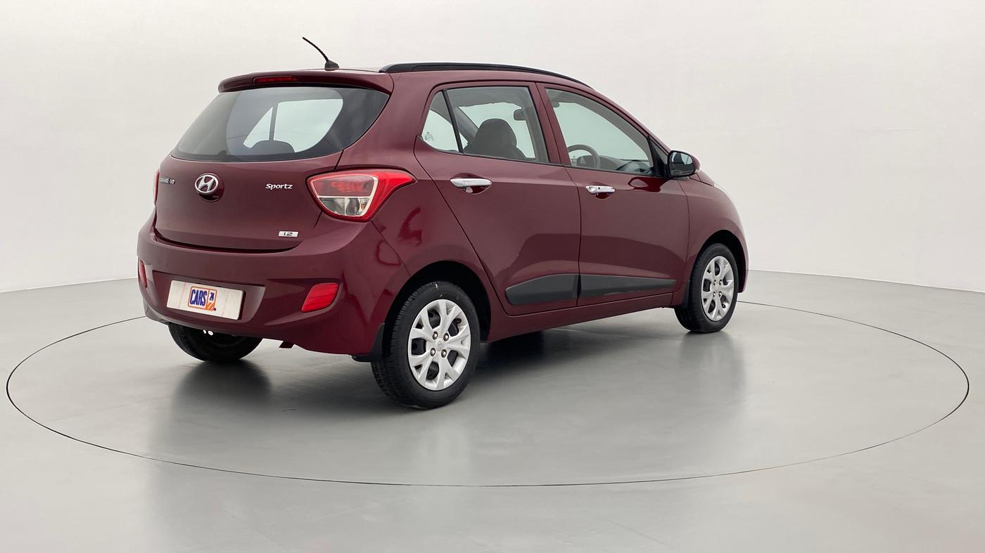 2014 Hyundai Grand i10 SPORTZ 1.2 KAPPA VTVT, Petrol, Manual, 38,599 km, Right Back Diagonal