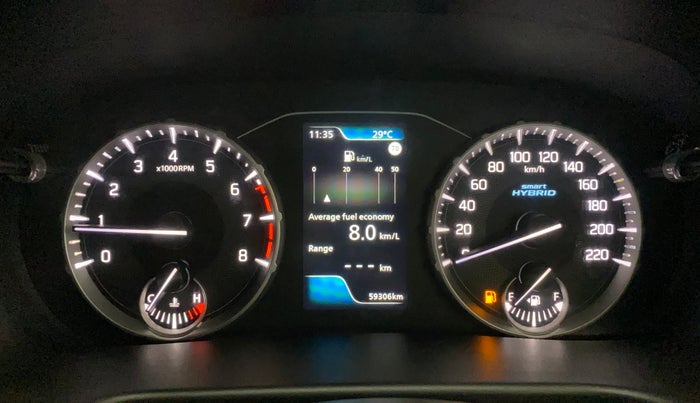 2023 Maruti BREZZA ZXI SMART HYBRID , Petrol, Manual, 59,305 km, Odometer Image