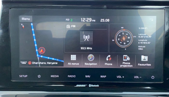 2020 KIA SELTOS HTX+ AT 1.5 DIESEL, Diesel, Automatic, 33,393 km, Infotainment System