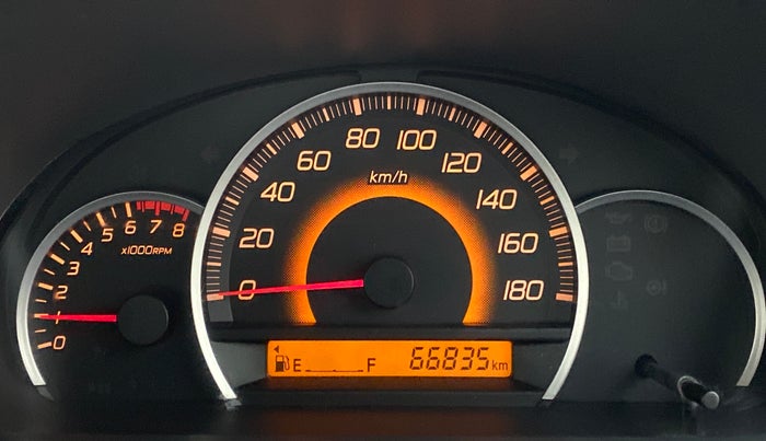 2010 Maruti Wagon R 1.0 VXI, Petrol, Manual, 66,835 km, Odometer Image