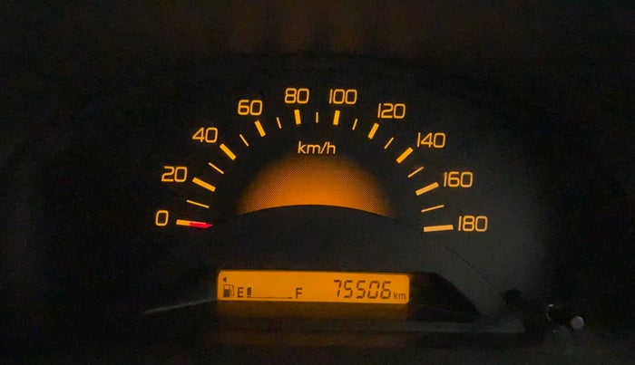 2012 Maruti Wagon R 1.0 LXI, Petrol, Manual, 75,506 km, Odometer Image