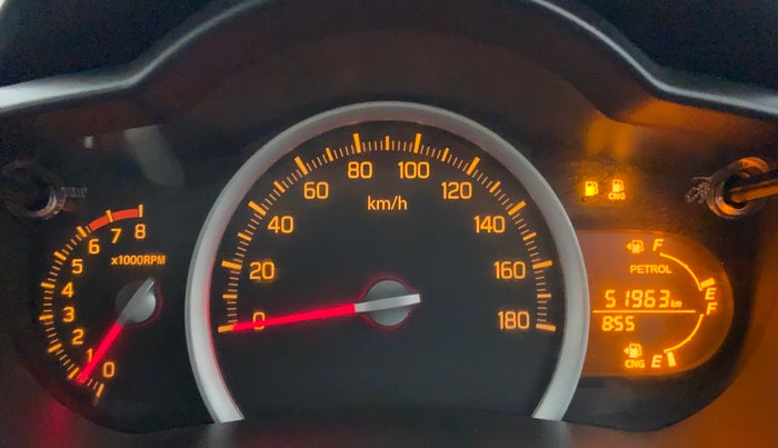 2017 Maruti Celerio VXI CNG D, CNG, Manual, 52,144 km, Odometer Image