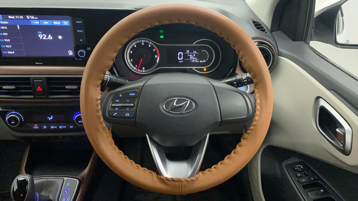 2021 Hyundai AURA SX PLUS 1.2 AMT, Petrol, Automatic, 11,879 km, Steering Wheel Close Up