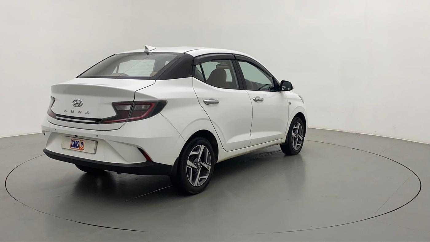 2021 Hyundai AURA SX PLUS 1.2 AMT, Petrol, Automatic, 11,879 km, Right Back Diagonal