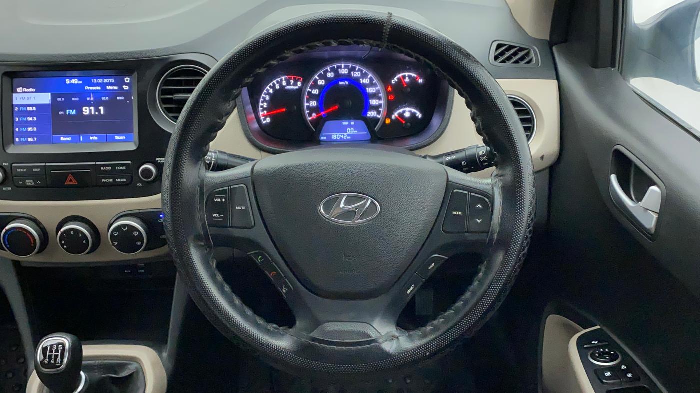 2019 Hyundai Grand i10 SPORTZ 1.2 KAPPA VTVT, Petrol, Manual, 18,042 km, Steering Wheel Close Up
