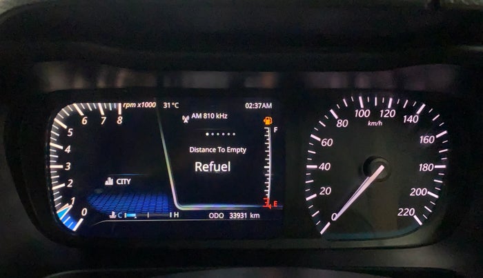 2020 Tata ALTROZ XZ PETROL, Petrol, Manual, 33,860 km, Odometer Image