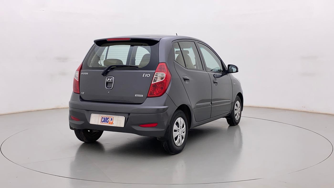 2011 Hyundai i10 SPORTZ 1.2, Petrol, Manual, 48,715 km, Right Back Diagonal
