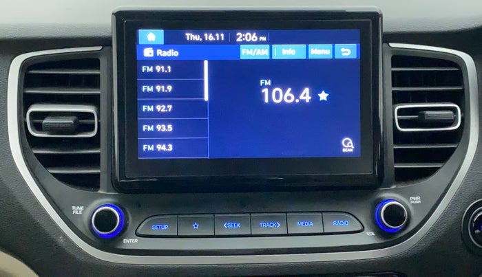 2020 Hyundai Verna SX 1.5 VTVT, Petrol, Manual, 53,232 km, Infotainment System