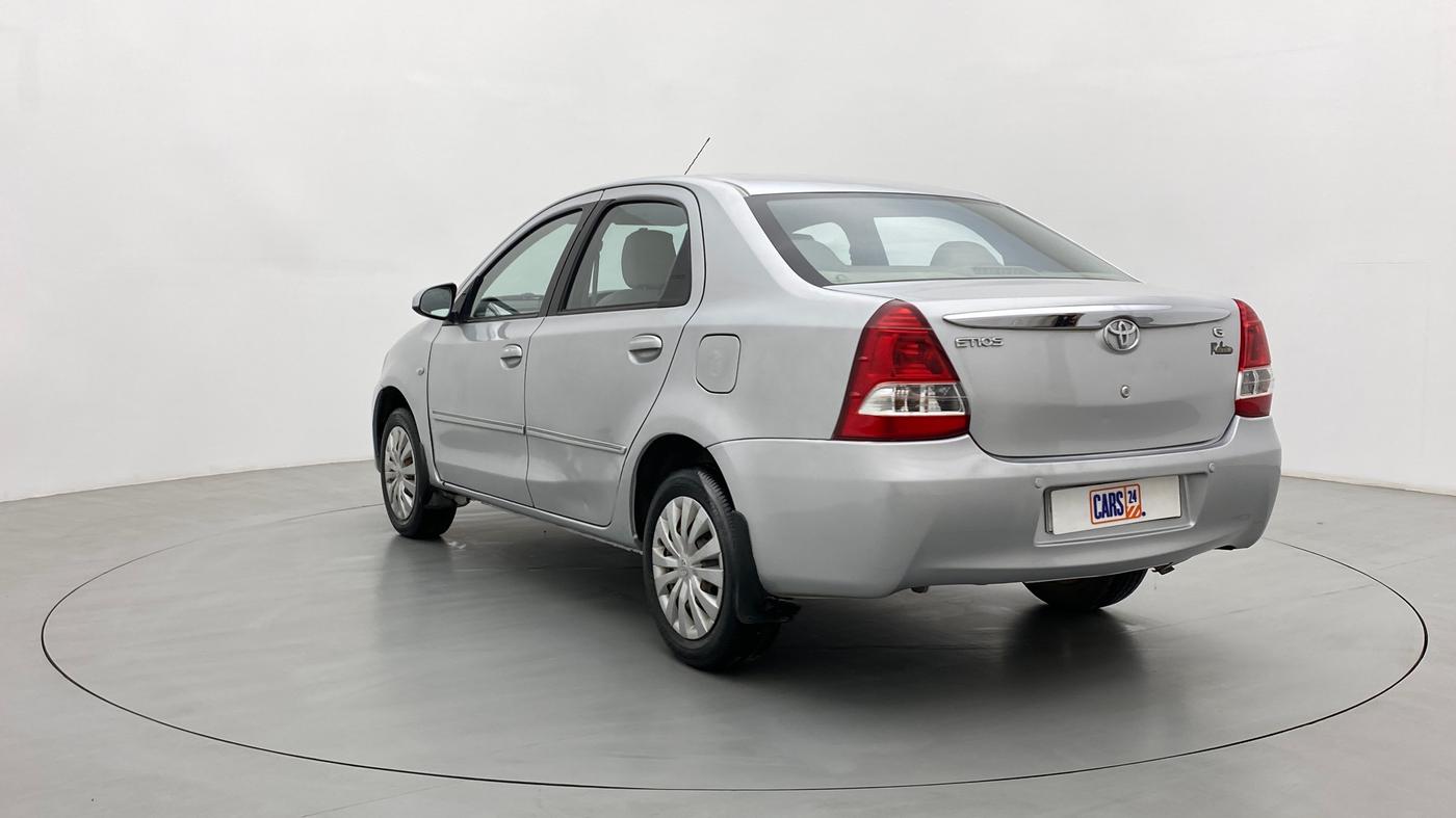 2013 Toyota Etios G, Petrol, Manual, 79,494 km, Left Back Diagonal