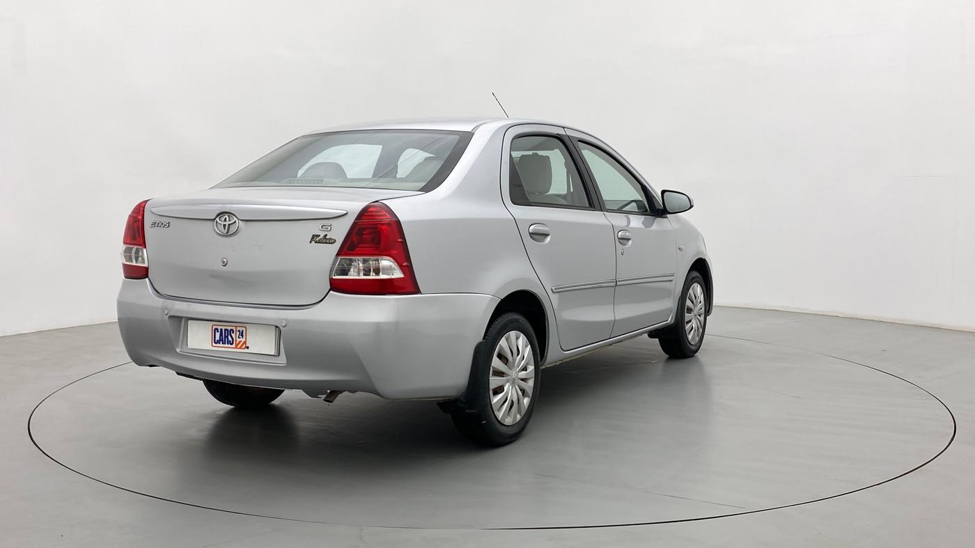 2013 Toyota Etios G, Petrol, Manual, 79,494 km, Right Back Diagonal