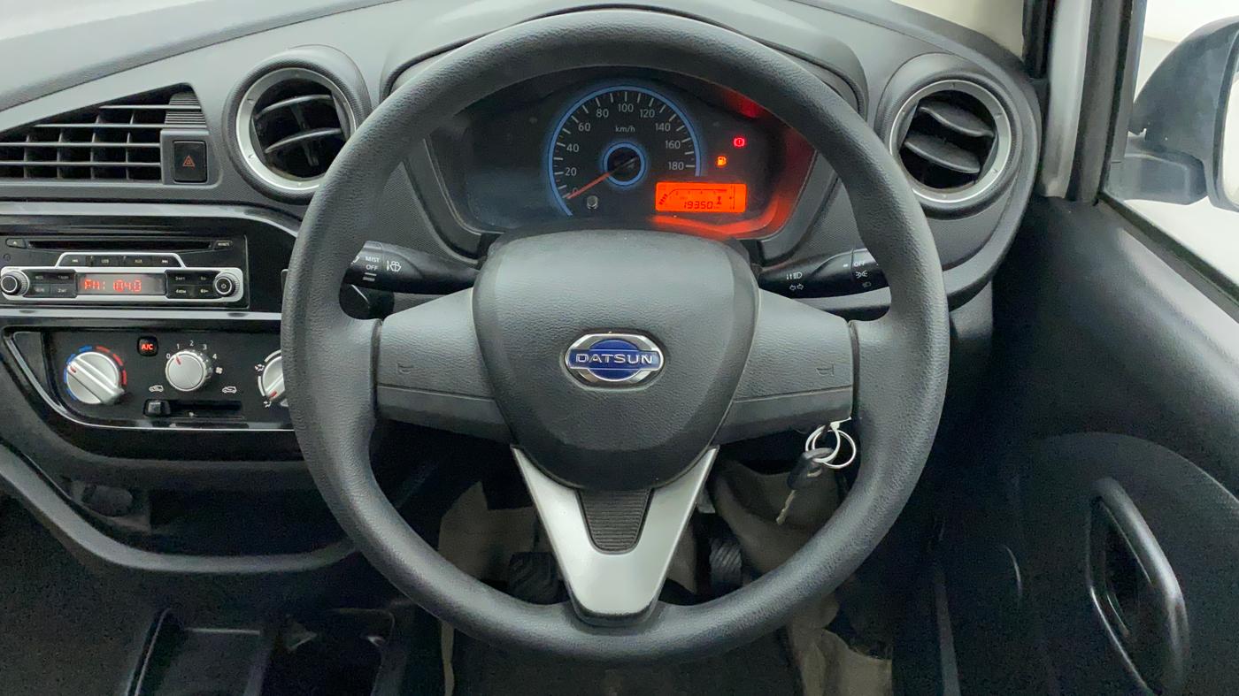 2017 Datsun Redi Go T(O) 1.0, Petrol, Manual, 19,350 km, Steering Wheel Close Up
