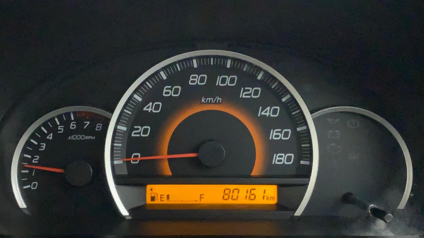 2013 Maruti Wagon R 1.0 VXI, Petrol, Manual, 80,161 km, Odometer Image