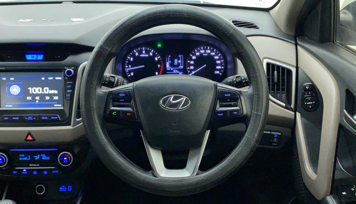 2017 Hyundai Creta SX PLUS 1.6 PETROL, Petrol, Manual, 1,22,750 km, Steering Wheel Close Up