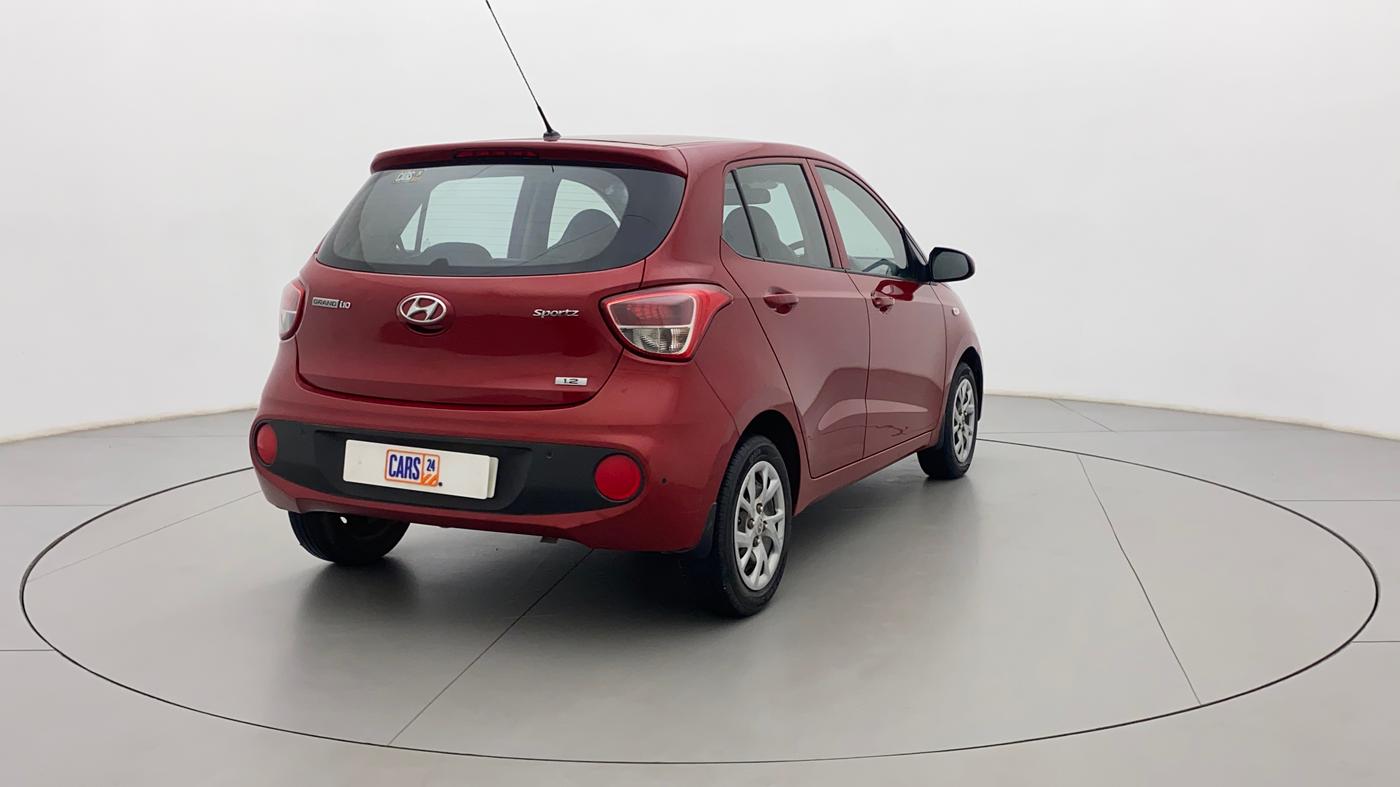 2017 Hyundai Grand i10 SPORTZ 1.2 KAPPA VTVT, Petrol, Manual, 36,931 km, Right Back Diagonal
