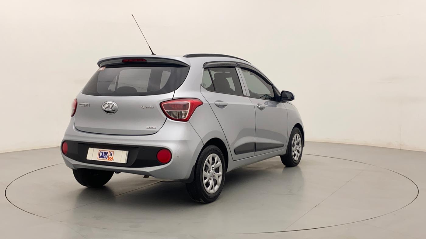 2018 Hyundai Grand i10 SPORTZ 1.2 KAPPA VTVT, Petrol, Manual, 48,907 km, Right Back Diagonal