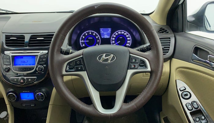 2013 Hyundai Verna FLUIDIC 1.6 SX VTVT OPT, Petrol, Manual, 48,596 km, Steering Wheel Close Up