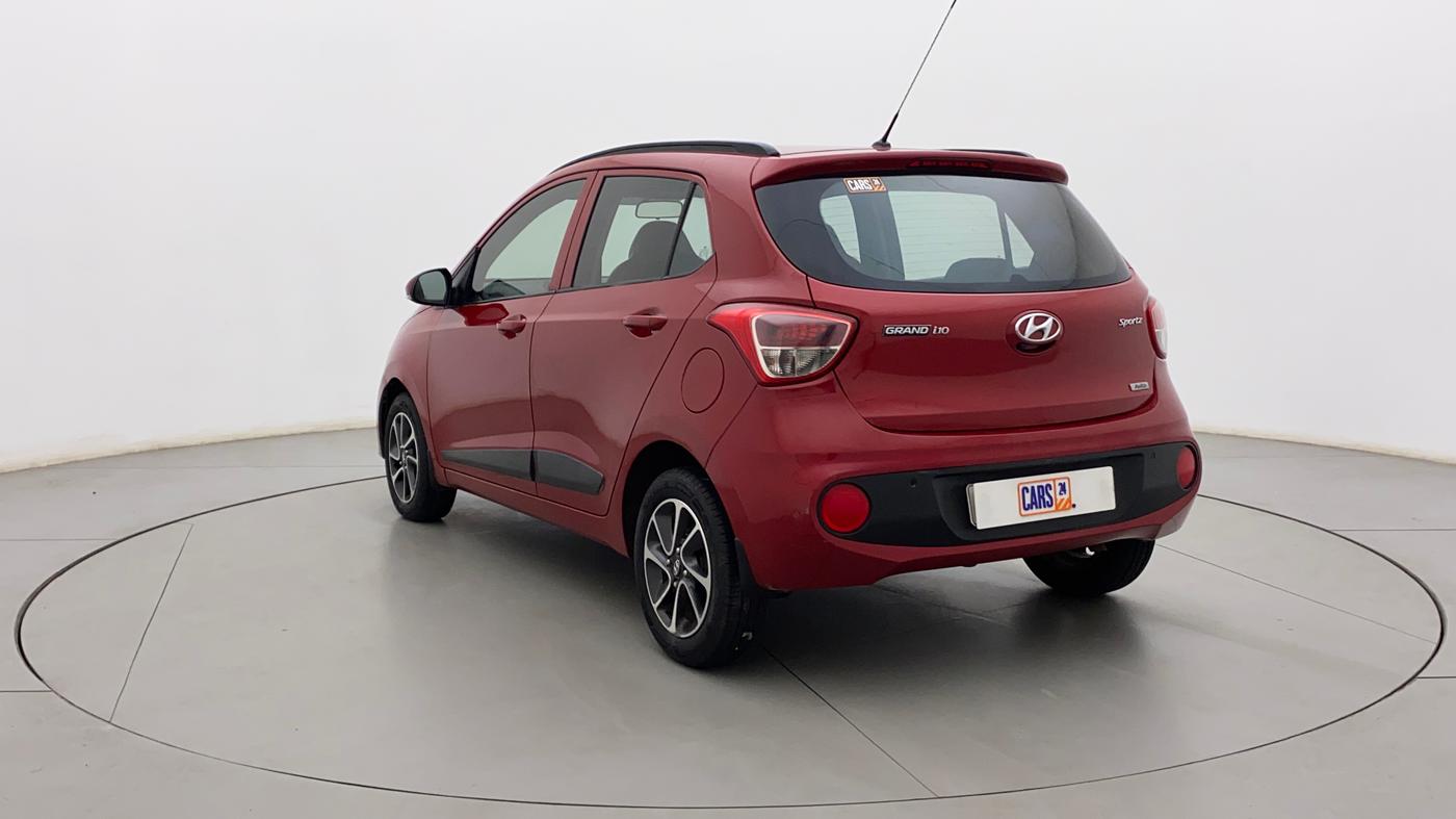 2017 Hyundai Grand i10 SPORTZ (O) AT 1.2 KAPPA VTVT, Petrol, Automatic, 76,899 km, Left Back Diagonal