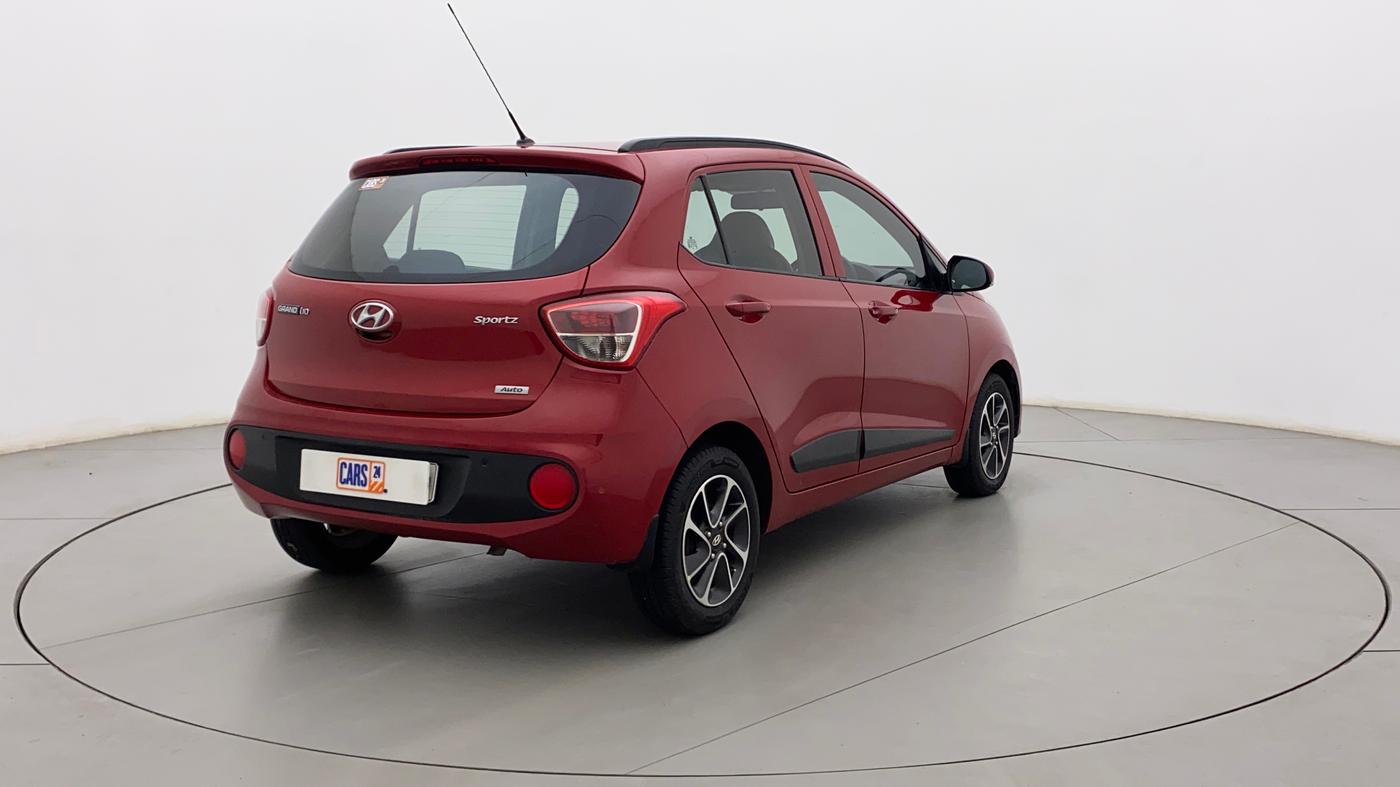 2017 Hyundai Grand i10 SPORTZ (O) AT 1.2 KAPPA VTVT, Petrol, Automatic, 76,899 km, Right Back Diagonal