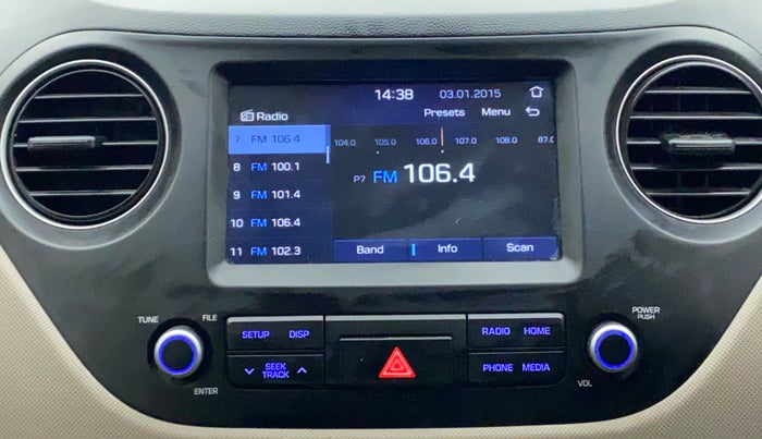 2017 Hyundai Grand i10 SPORTZ (O) AT 1.2 KAPPA VTVT, Petrol, Automatic, 76,899 km, Infotainment System