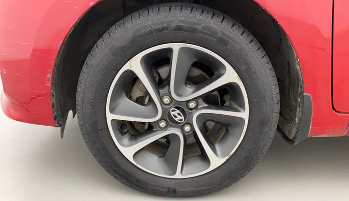 2017 Hyundai Grand i10 SPORTZ (O) AT 1.2 KAPPA VTVT, Petrol, Automatic, 76,899 km, Left Front Wheel