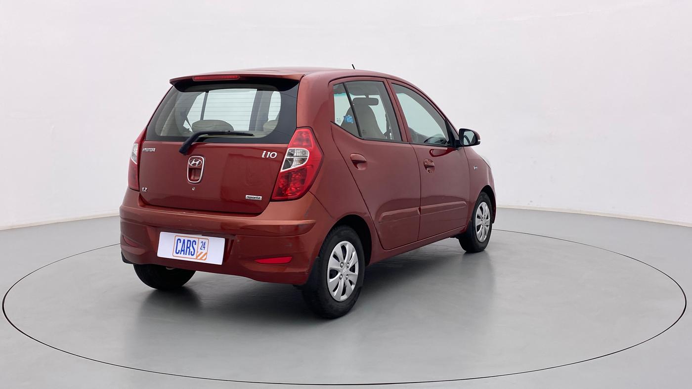 2012 Hyundai i10 SPORTZ 1.2, Petrol, Manual, 26,069 km, Right Back Diagonal